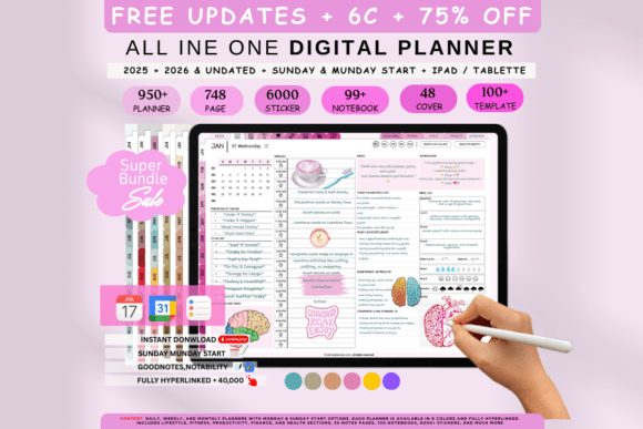 Download Hyperlinked IPad Planner Bundle - Ipad planner Collection