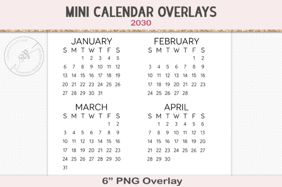Download 2030 Calendar PNG Overlay - 2030 calendar Collection