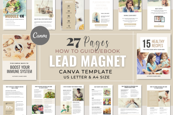 Download Canva Lead Magnet EBook - Neutral Beige - Lead magnet Collection