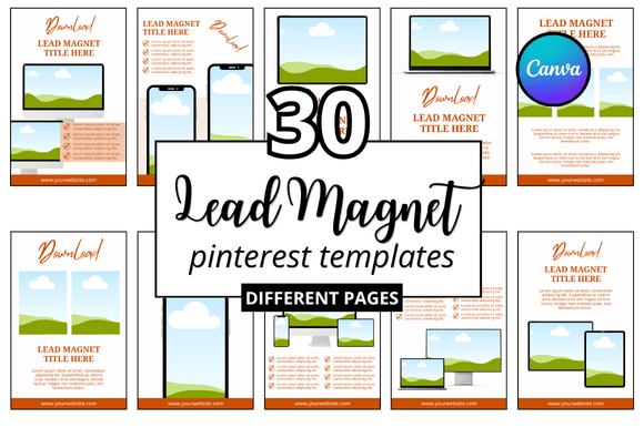 Download 30 Lead Magnet Promo Pinterest Pin - Premium Resources